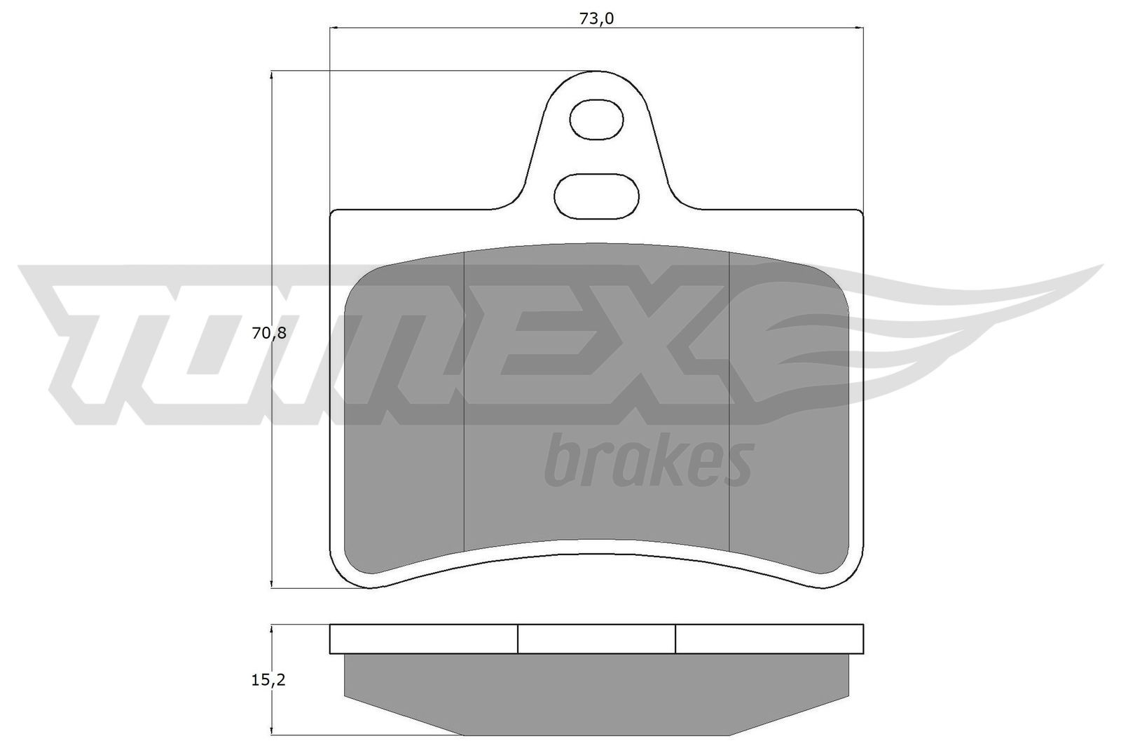 Obrázok Sada brzdových platničiek kotúčovej brzdy TOMEX Brakes  TX1333
